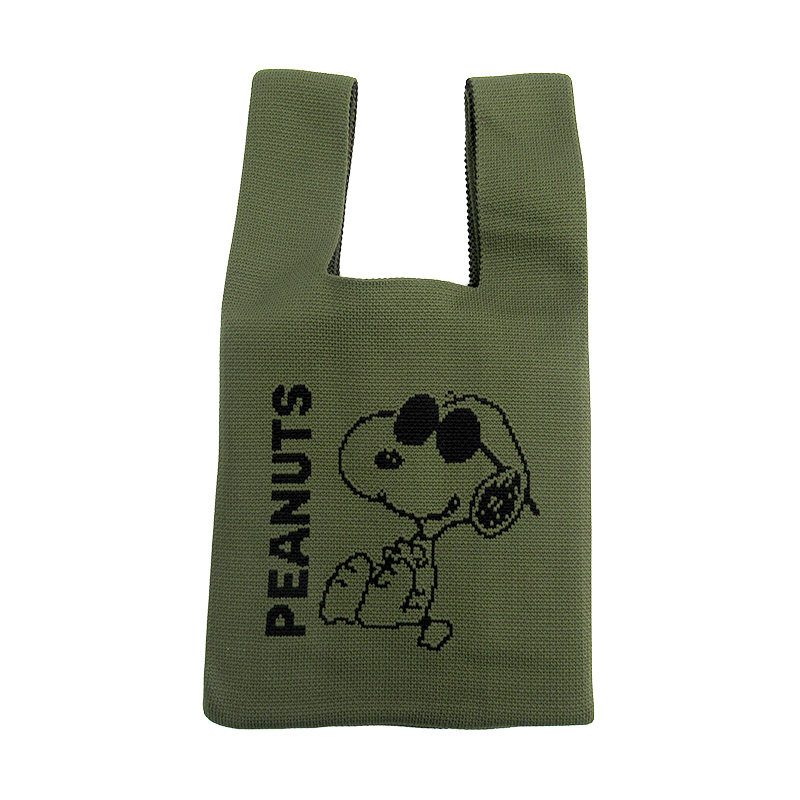 PEANUTS ニットミニバッグ ジョー・クール KH